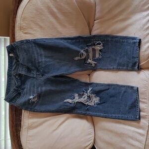 WOMENS JEANS SHEIN SIZE LARGE BOOTCUT BUTTONFLY